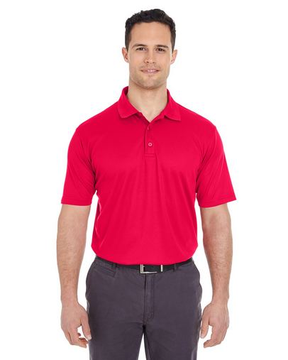 Custom Embroidered  UltraClub Men's Tall Cool & Dry Mesh Pique Polo - 8210T 